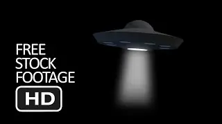 Free Stock Footage - UFO 3D Black Background