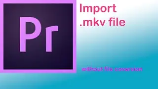 How to import mkv file format into Adobe Premiere Pro without converting