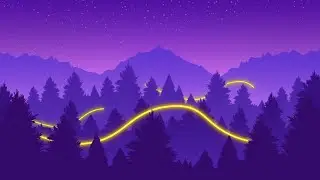 Dark and Lighting Lines Landscape Animation in After Effects Tutorials