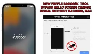FRPFILE RAMDISK Boot PWND Windows Bypass Hello Screen i0S 15.x no need MAC & Ra1nUSB.