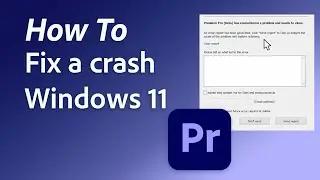 Troubleshooting Crashes in Adobe Premiere Pro for Windows PC