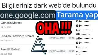 one.google.com dark web tarama yaptım 70  şifremi benzersiz güncelledim one google dark web