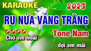 Karaoke Ru Nửa Vầng Trăng (Beat Hay) Tone Nam Nhạc Sống | Hoài Phong Organ