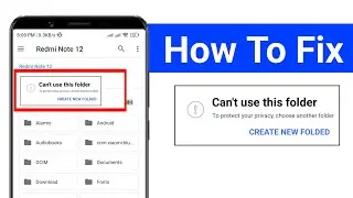 How To Fix Can't Use This Folder To Protect Your Privacy | [Full Solution ]