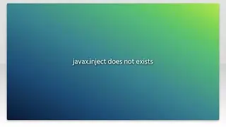 javax.inject does not exists