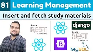 Django ReactJs LMS #81 | Upload and fetch study materials | Learn Django ReactJs RESTApi