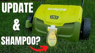 Dethatching Update 2 Months Later & Shampoo Wash the Lawn | Sunjoe Dethatcher & Scarifier Lawn Care