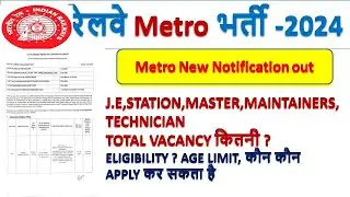 Railway Metro Notification out 2024