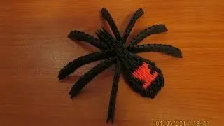 How to make a 3D origami Black Widow Spider