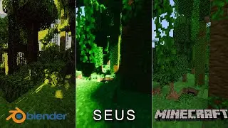 Minecraft Graphics: SEUS PTGI Shaders vs Blender