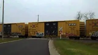 Chasing the UP 708 on the Clyman Sub with some switching action 10/22/12