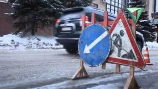 Прорыв водопровода в Перми 14.01. 2016