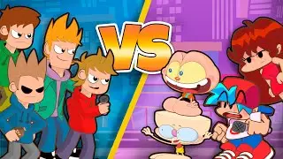 Mongo e Drongo em Friday Night Funkin' VS Eddsworld - FNF em desenho animado