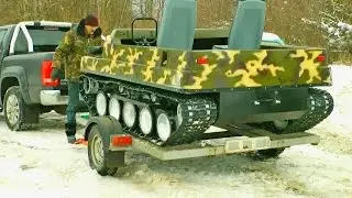 Специальный прицеп марки БАГЕМ для перевозки гусеничного вездехода МЕДВЕДЬ ООО Механика