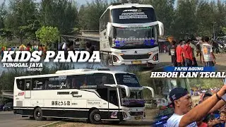 TUNGGAL JAYA KIDS PANDA HEBOHKAN TEGAL !! TELOLET BASURI BUS TUNGGAL JAYA KIDS PANDA