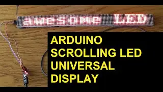 DIY Arduino LED news ticker / Digispark LED banner with MAX7219  / DIY LED scrolling message display