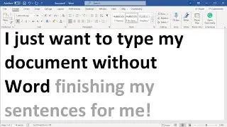 How to Turn Off the Predictive (Suggested) Text Feature in Microsoft Word