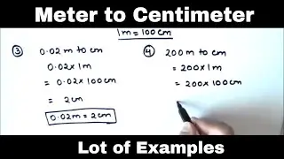 How to Convert Meter to Centimeter / Converting meter to centimeter / m to cm  / lot of Examples