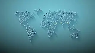 World Map | Global network world map animation video motion graphics animation background