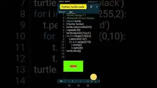 python turtle code |python tutorial |Python graphics 