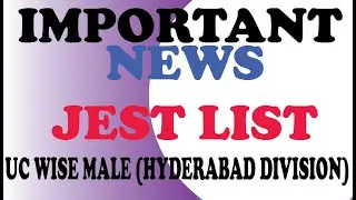 Recruitment Test Result_ JEST (Male) @ Cut-Off Score of 55 (Hyderabad Division)