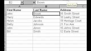 Microsoft Office Excel 2000 Data Sort