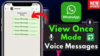 How To Send One Time Voice Messages/Notes On WhatsApp | WhatsApp Voice Messages in View Once Mode