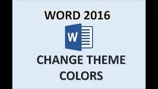 Word 2016 - Theme Colors - How To Change Color Themes in the Background of Document in MS Office 365