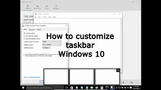 How to customize taskbar Windows 10