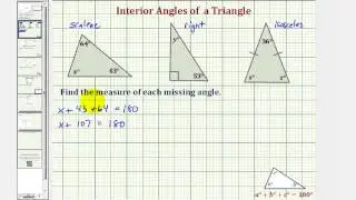 Ex: Find the Measure of an Interior Angle of a Triangle