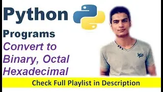 Convert Number to Binary Octal and Hexadecimal | Python Programming | Complete Logic