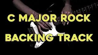 Energy Rock Guitar Backing Track C Major Jam