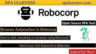 How to click something in a browser using Robocorp | How to use click keywords in Robocorp