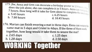 Numerical Reasoning: Working Together | Word Problems