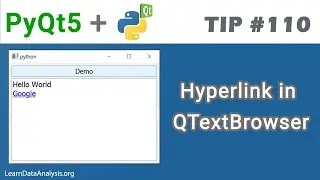 Embed Hyperlink in QTextBrowser Widget in PyQt5