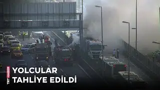 İstanbul'da metrobüs yangını