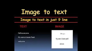 Image to text || OCR from image using python || 9 lines of code to get text from image. Karan Patel.