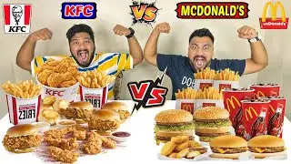 KFC vs MCDONALD’S EATING CHALLENGE | KFC vs MCDONALD’S FULL MENU CHALLENGE (Ep-493)