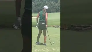 Golfer golfing