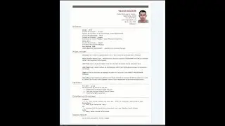 simple curriculum vitae html template - cv