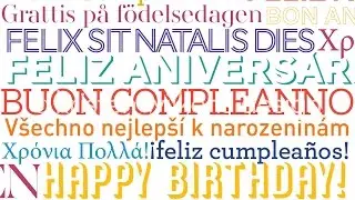 Happy Birthday  (Multi-Language Version)