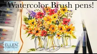 How to use Watercolor Brush Pens to create loose florals