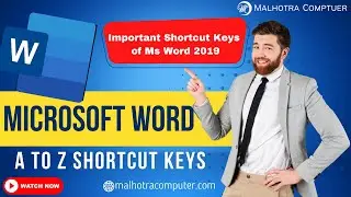 A TO Z SHORTCUT KEYS IN MS WORD | CTRL A TO Z SHORTCUT KEYS | USING CTRL BUTTON SHORTCUT IN COMPUTER