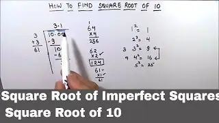 How to Find Square Root of a Non perfect Square Number / Square Root of 10 / Long Division Method