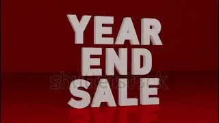 PREVIEW YES  Year End Sale 3D Animation For Advertising With Luma Matte | Check Description Below