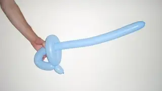 Как сделать меч из шарика. Сабля из шарика. Шпага из шарика