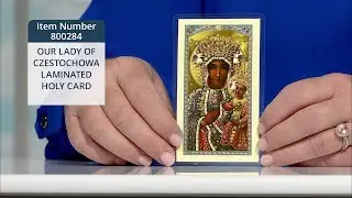 800284_ OUR LADY OF CZESTOCHOWA LAMINATED HOLY CARD