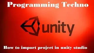 How to import project in unity studio