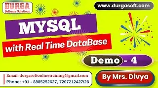 MYSQL with Real Time DataBase tutorials || Demo - 4 || by Mrs. Divya On 03-02-2025 @5PM IST