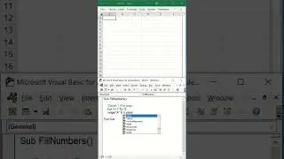 Consecutive Numbers with Excel VBA #shorts